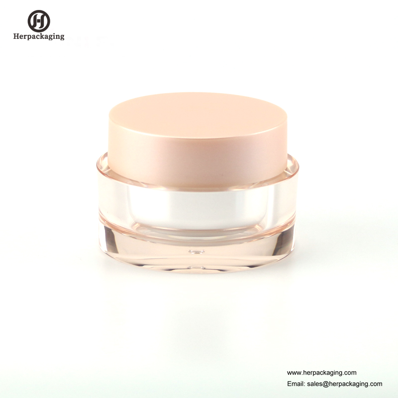 HXL238 vaso cosmetico acrilico vuoto rotondo di lusso