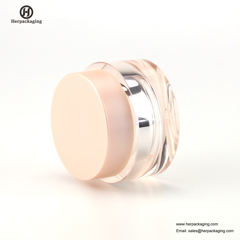 HXL238 vaso cosmetico acrilico vuoto rotondo di lusso