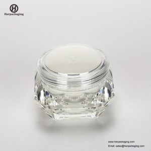 Vaso per crema cosmetica vuoto a doppia parete in acrilico di lusso a forma di diamante HXL2210