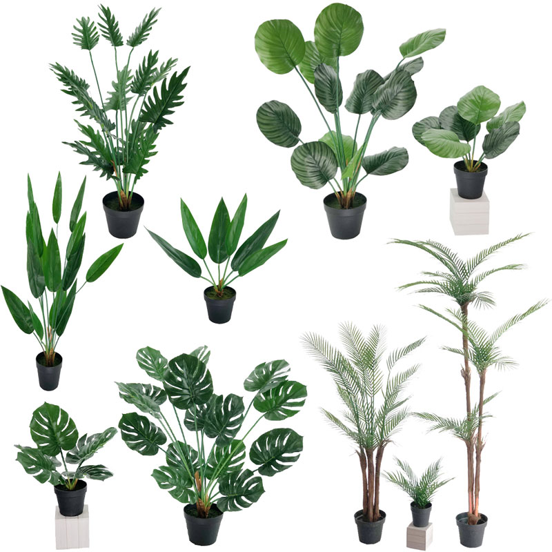 Erba artificiale della pianta con la POT per la decorazione domestica della Tabella di disposizione della casa di nozze della decorazione Verde