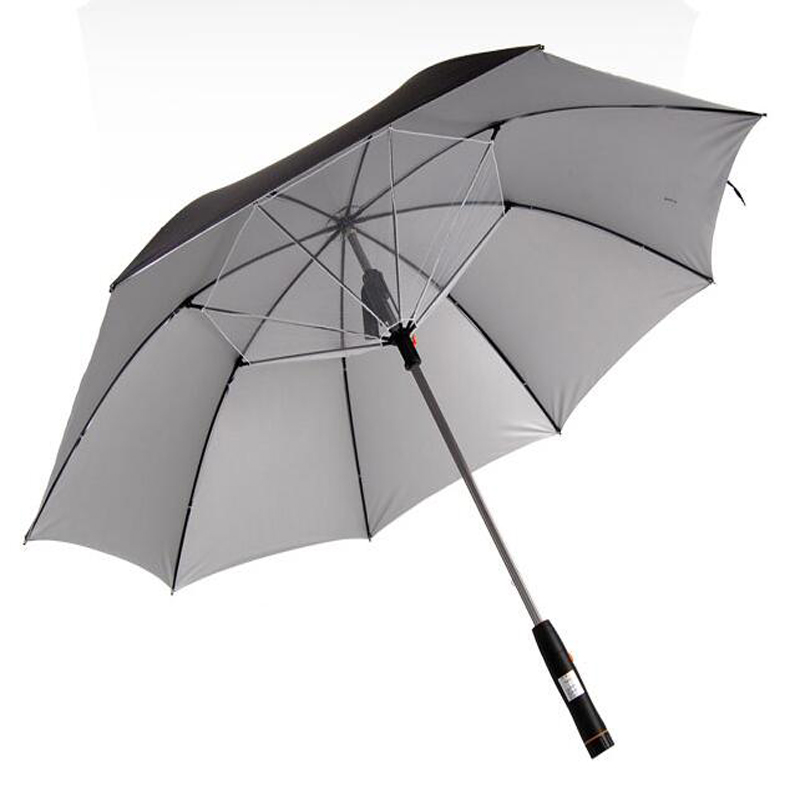 Ombrello ventilato con rivestimento in argento con protezione UV da 27 pollici UPF 50+