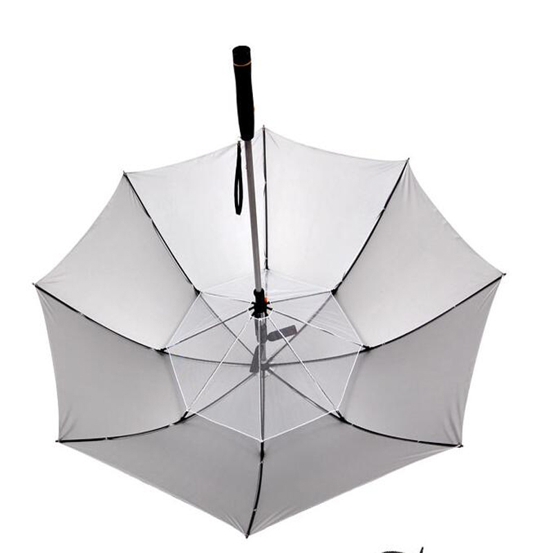 Ombrello ventilato con rivestimento in argento con protezione UV da 27 pollici UPF 50+