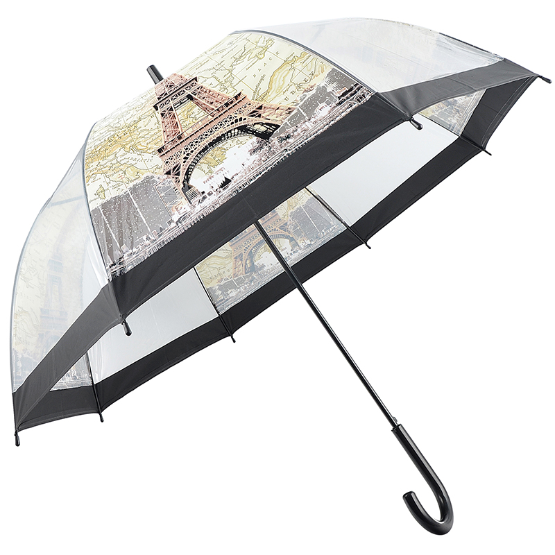 Ombrello Staight apollo auto apri ombrello a ombrello materiale trasparente