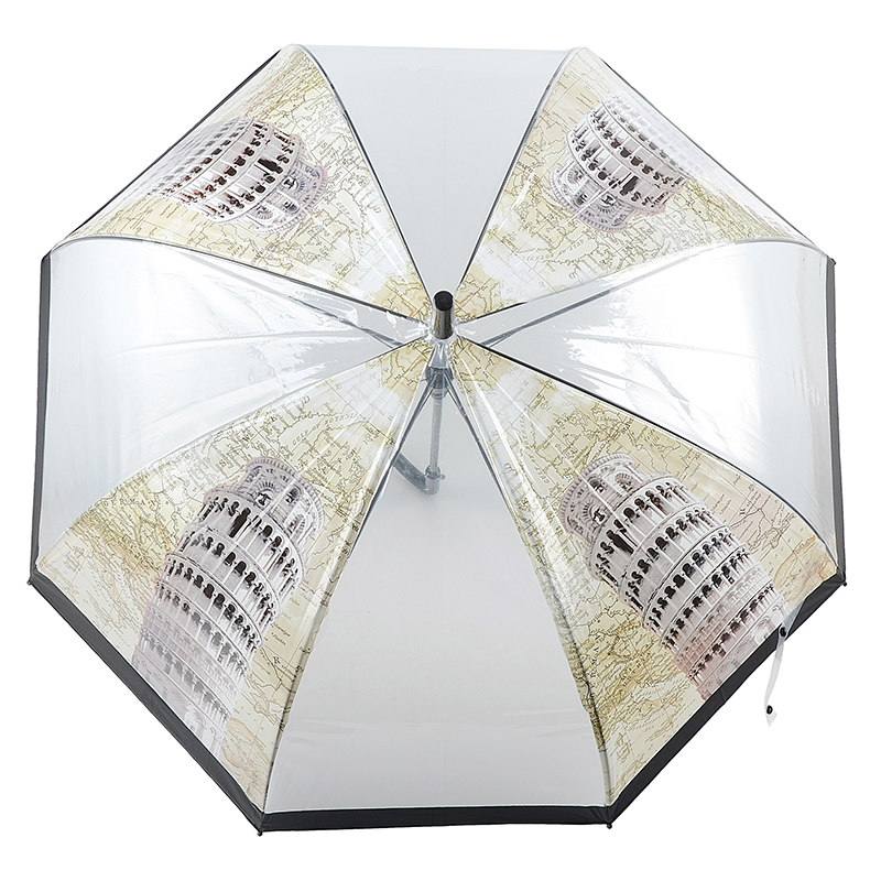 Materiale trasparente con ombrello automatico POE aperto per bambini