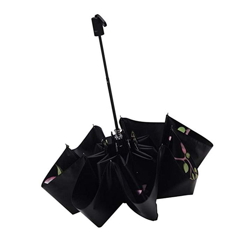 Ombrello con protezione UV per fiori stampa personalizzata 3 volte manuale aperto