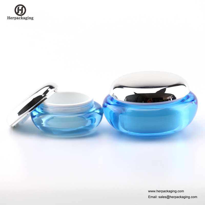 HXL226 vaso cosmetico acrilico vuoto rotondo di lusso