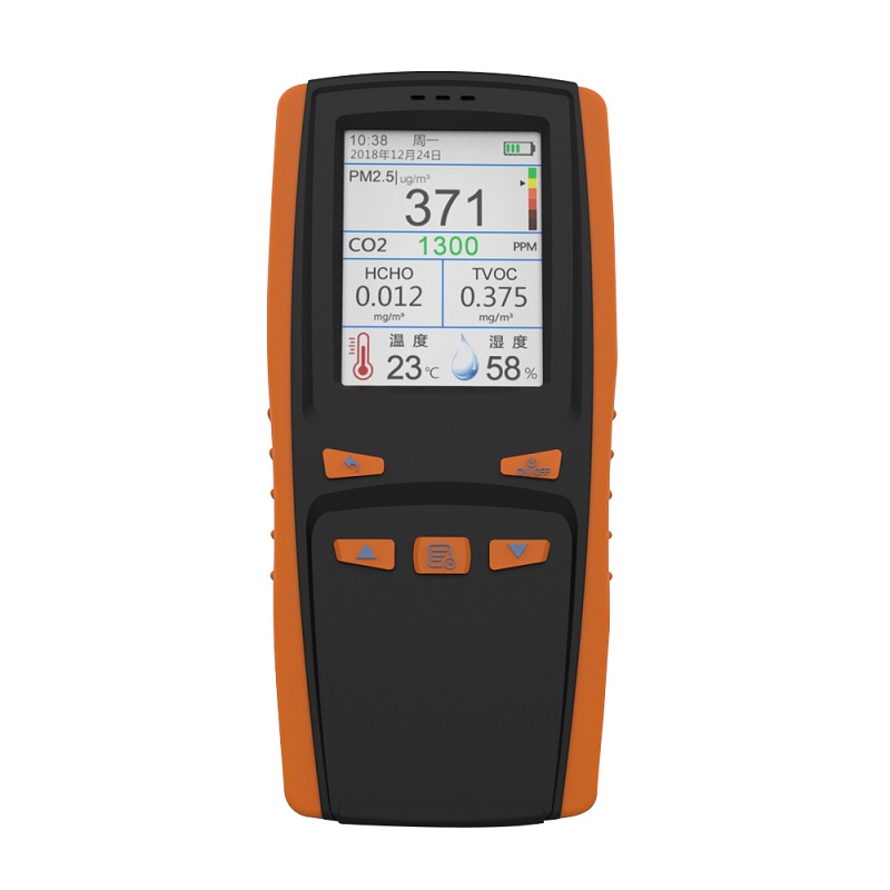 Misuratore di gas portatile rilevatore di CO2 DM509 Sistema di monitoraggio della qualità dell'aria Rivelatore di polveri PM2.5