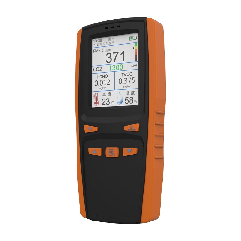 Misuratore di gas portatile rilevatore di CO2 DM509 Sistema di monitoraggio della qualità dell'aria Rivelatore di polveri PM2.5