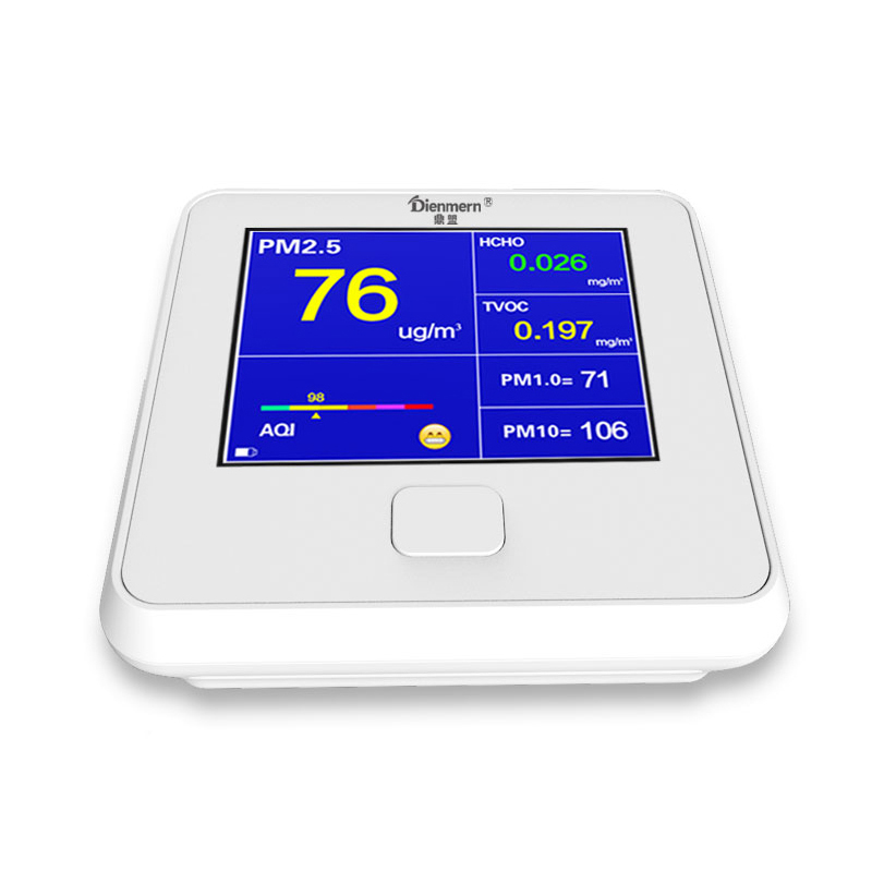 Dienmern DM103 Rilevatore di qualità dell'aria per PM2.5 + HCHO + TVOC + AQI + PM1.0 + PM10