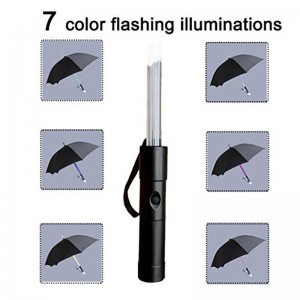 Porcellana Il logo promozionale ha stampato il colore che cambia l'ombrello principale diritto con la luce del LED