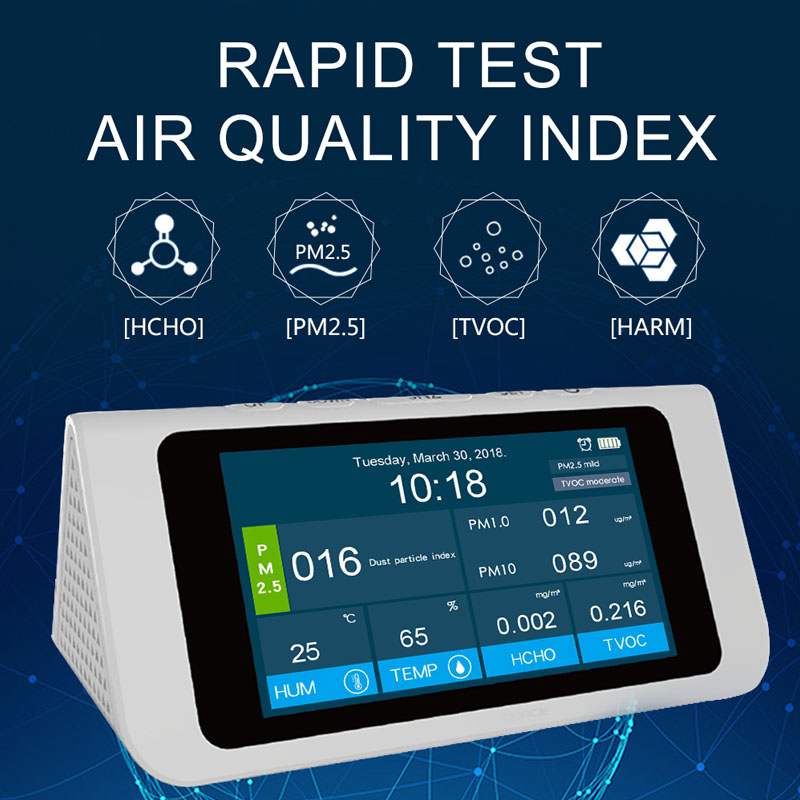 Analizzatore di gas portatile del sensore di gas dell'aria del rivelatore ad aria multifunzione di Dienmer PM2.5 PM10