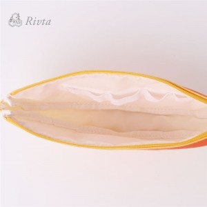 La frutta ha stampato la borsa cosmetica di trucco delle donne su ordinazione con la chiusura lampo