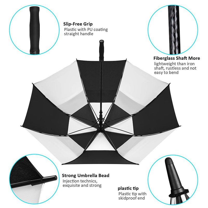 Ombrello da golf automatico impermeabile di grandi dimensioni in EVA