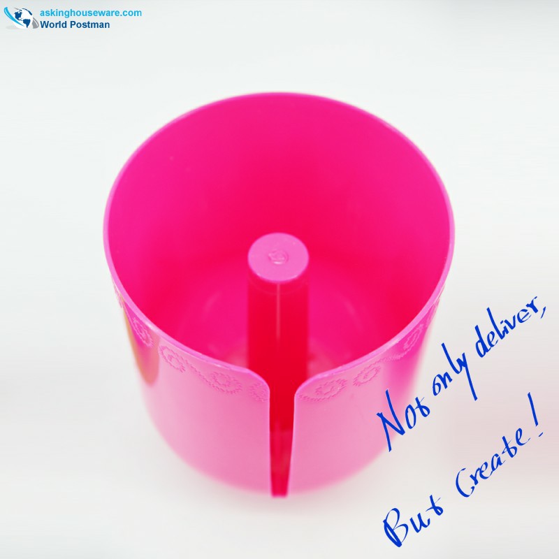 Porta rotolo in plastica con forma di vaso di fiori