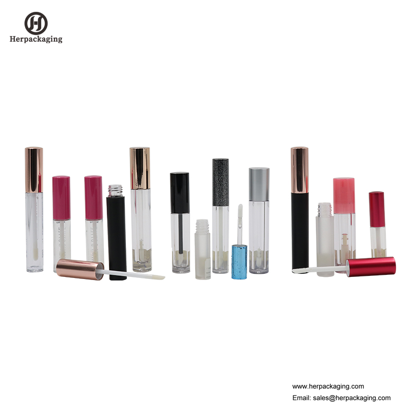 HCL302 Clear Plastic Vuoti tubi lip gloss per prodotti cosmetici di colore floccati applicatori lip gloss