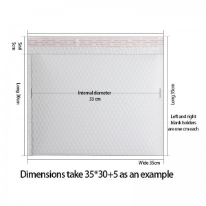 Borsa postale per buste a bolle d'aria kraft bianca all'ingrosso