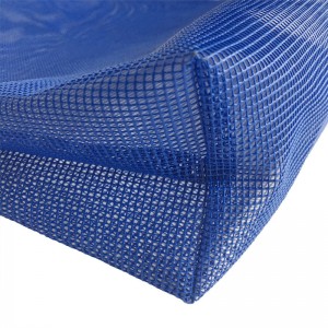 Borsa a tracolla in rete con motivo a rete trasparente per donna