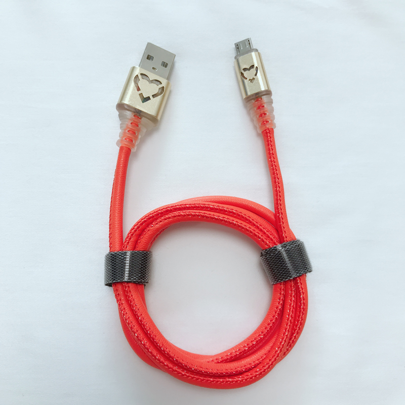 Custodia in alluminio a LED per ricarica rapida Custodia in alluminio con cavo USB per micro USB, tipo C, ricarica e sincronizzazione fulmini per iPhone