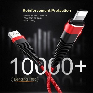 Custodia rotonda in alluminio a ricarica rapida con intreccio flessibile Flexgending Groviglio cavo dati USB per micro USB, tipo C, carica fulmini per iPhone e sincronizzazione