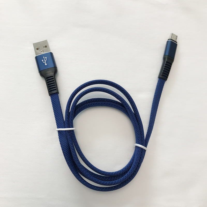 Custodia in alluminio piatto a carica rapida con treccia Flex Groviglio di piegatura flessibile Cavo dati USB gratuito per micro USB, tipo C, carica fulmini per iPhone e sincronizzazione