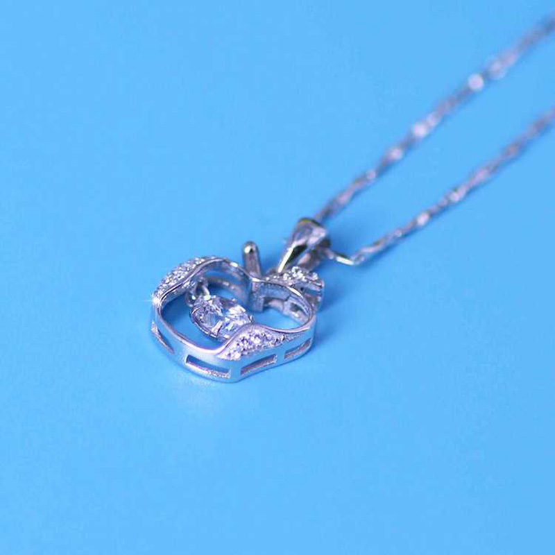 Fashion Apple smart Zircon Pendant Necklace