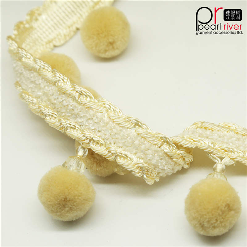 Frangia nappa Pom Pom decorativa