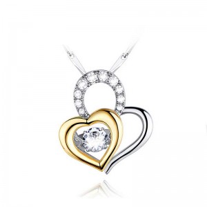 Ciondolo moda in argento 925 a forma di cuore