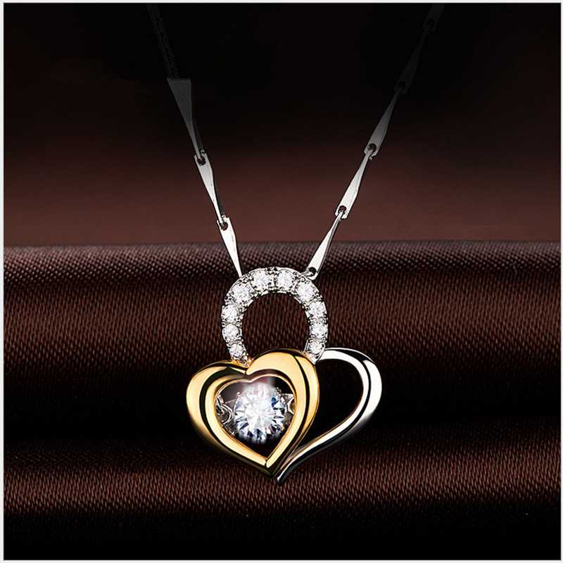 Ciondolo moda in argento 925 a forma di cuore