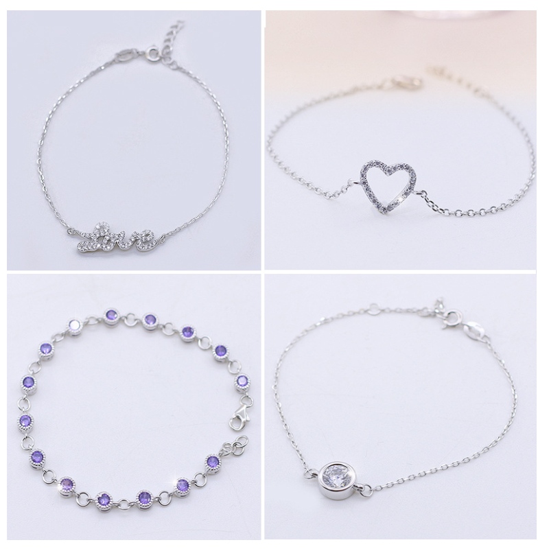 Bracciale in argento 925 Bracciale in argento a forma di cuore femminile con bracciale personalizzato