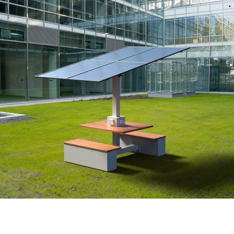 Tabella di ricarica solare Stazioni di lavoro Campus Produttività energetica sostenibile