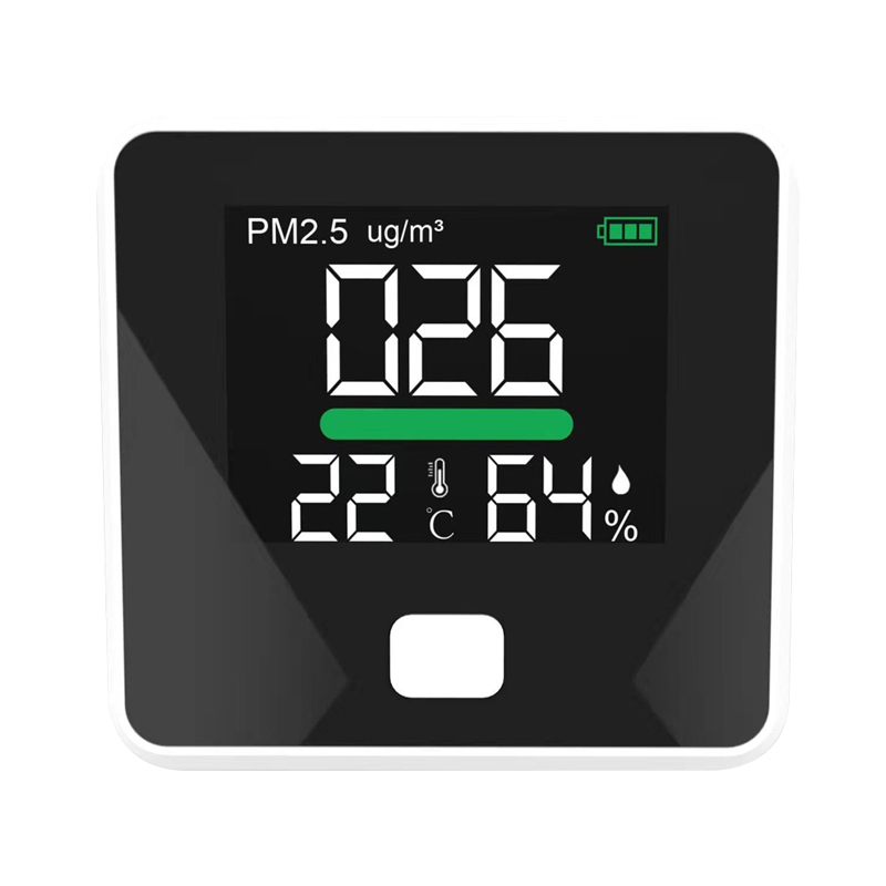 2019 Rilevatore di qualità dell'aria per vendita calda PM2.5 HCHO Rilevatore di monitor AQI professionale per formaldeide TVOC con test accurato della batteria ricaricabile Li-batteria