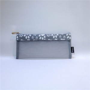 Nuova borsa di matita con cerniera in nylon astuccio creativo semplice e carino