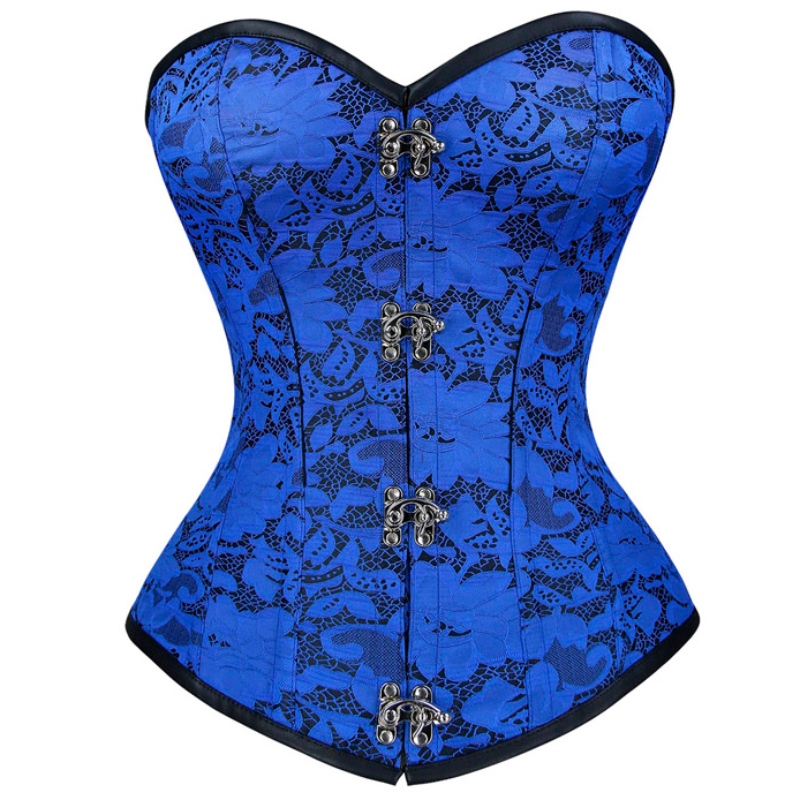 Sexy Gothic Broccato senza spalline in acciaio Bone Bodyshaper Cincher Overbust Corsetto N19020