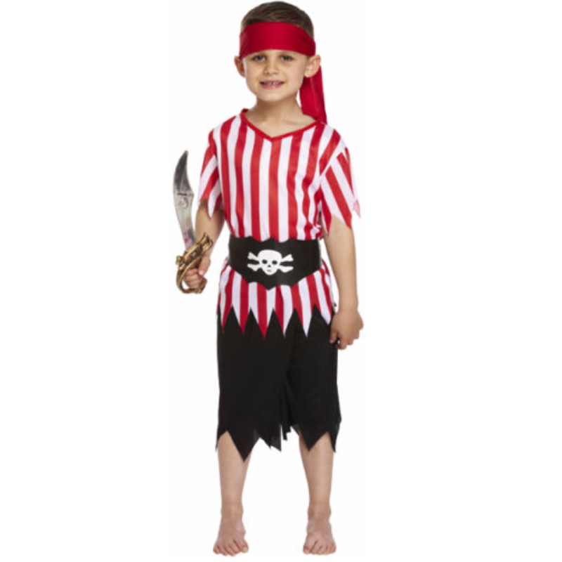 Costume da pirata per bambini Ragazzi libro caraibico Week Day Fancy Dress Outfit Halloween