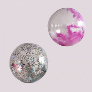 Glitter trasparente gonfiabile / Beach Ball piuma