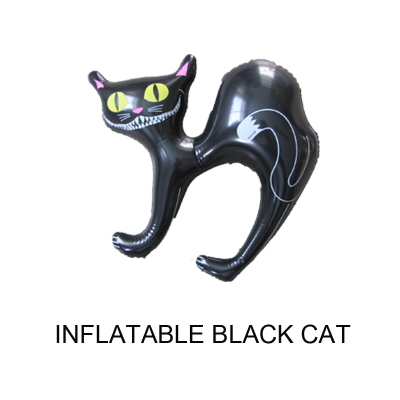 Decorazioni gonfiabili di Halloween puntelli gatto nero