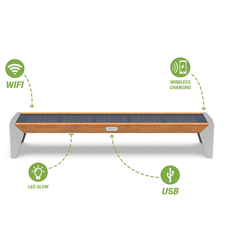 Smart City Charging Bench Arredamento urbano fotovoltaico