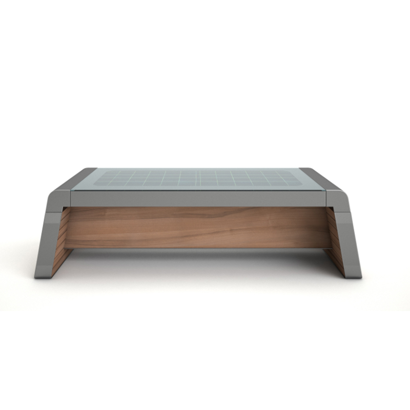 Outdoor Metal Park Bench Illuminazione a LED Energia solare