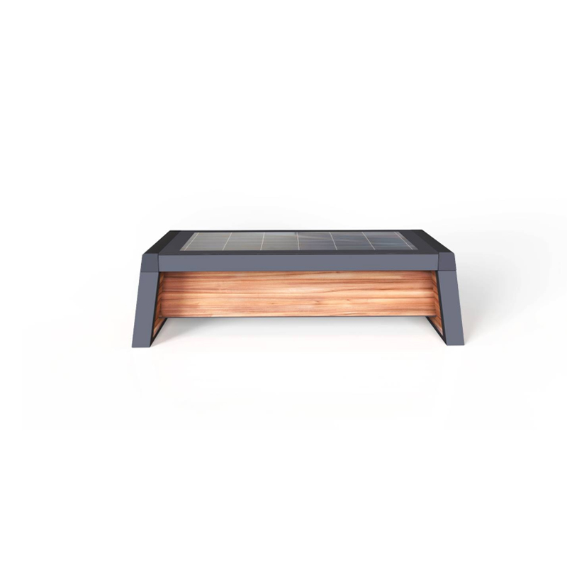 Outdoor Metal Park Bench Illuminazione a LED Energia solare