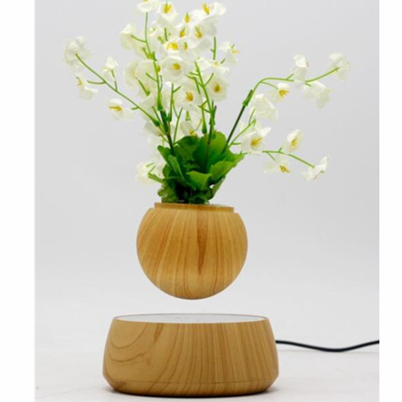 NOVITÀ 360 levitazione magnetica rotante in legno levitazione galleggiante bonsai vaso per vasi aria