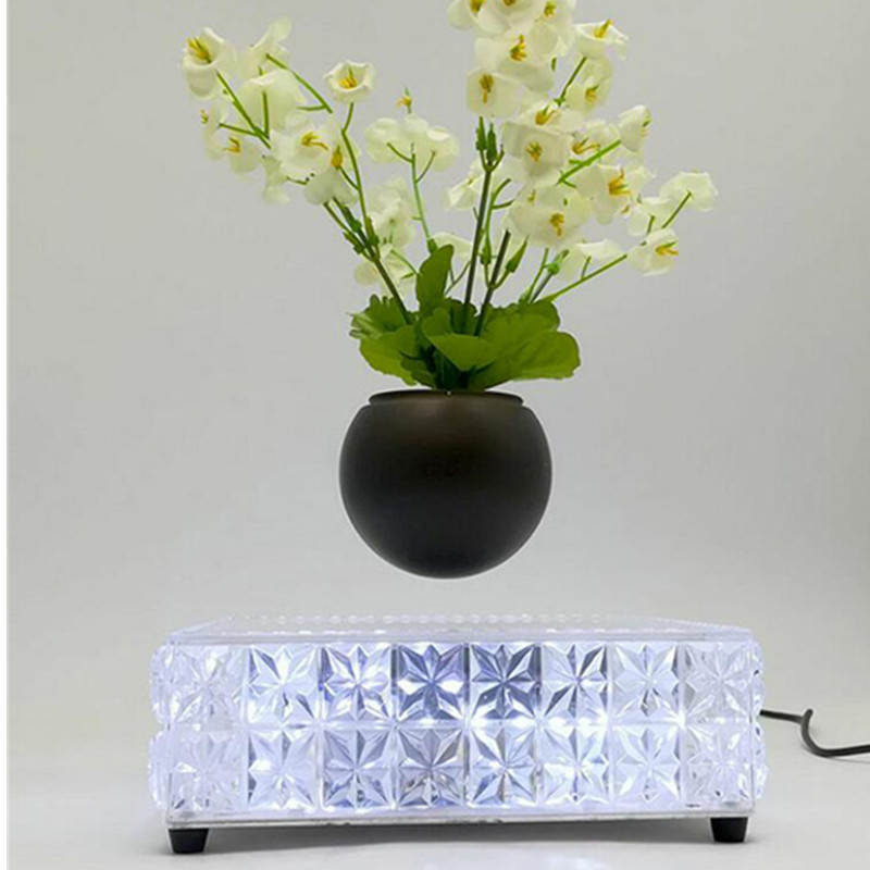 ha condotto la luce di cristallo levitante galleggiante aria bonsai stagno fioriera PA-0717