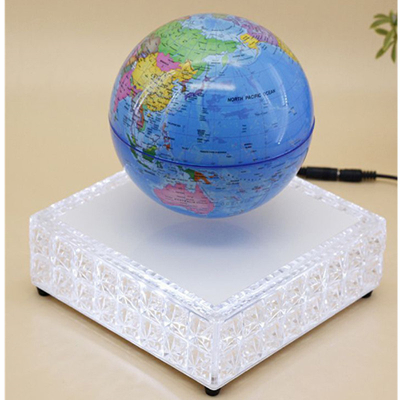 spining led crystal maglev levitate globe PA-0717-G galleggiante globe 6inch 7inch 8inch