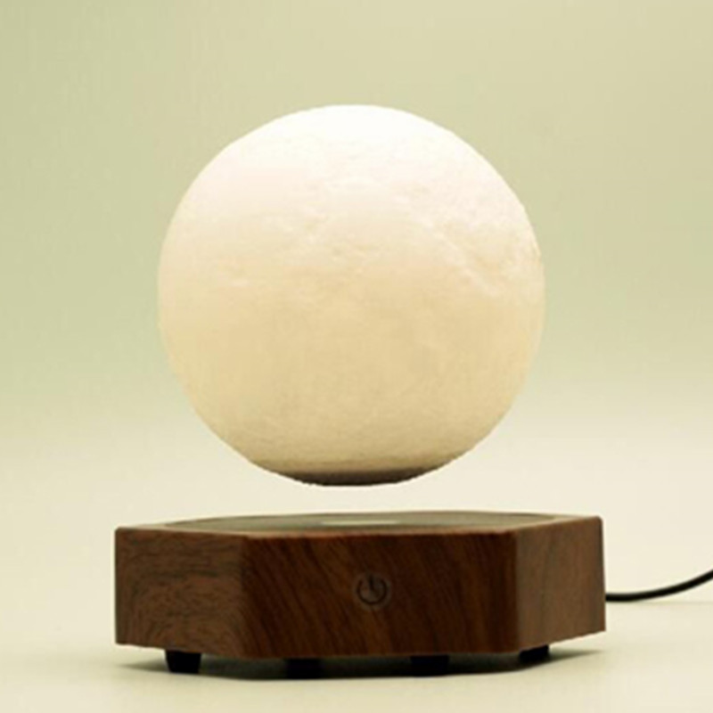nuova base in legno levitazione magnetica levitante luna PA-1008 lampada galleggiante a forma di luna