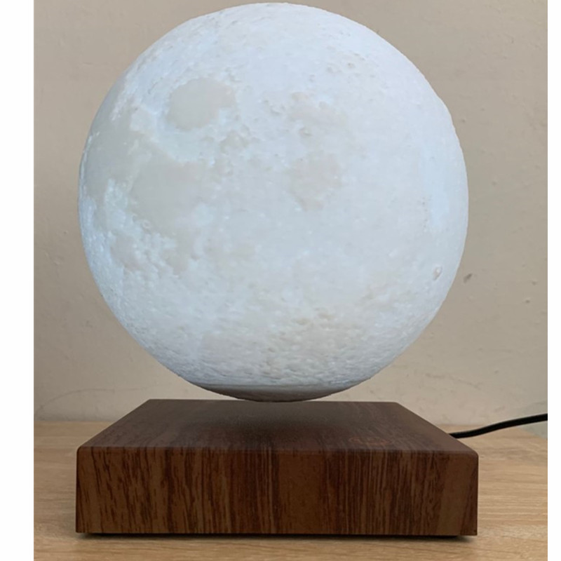 lampada a levitazione magnetica in legno da 6 pollici luce lunare galleggiante per regalo