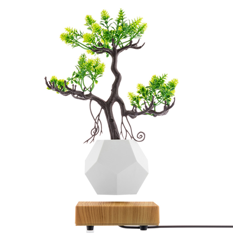 nuova base in legno levitazione magnetica fondo flyte aria bonsai vaso fioriera