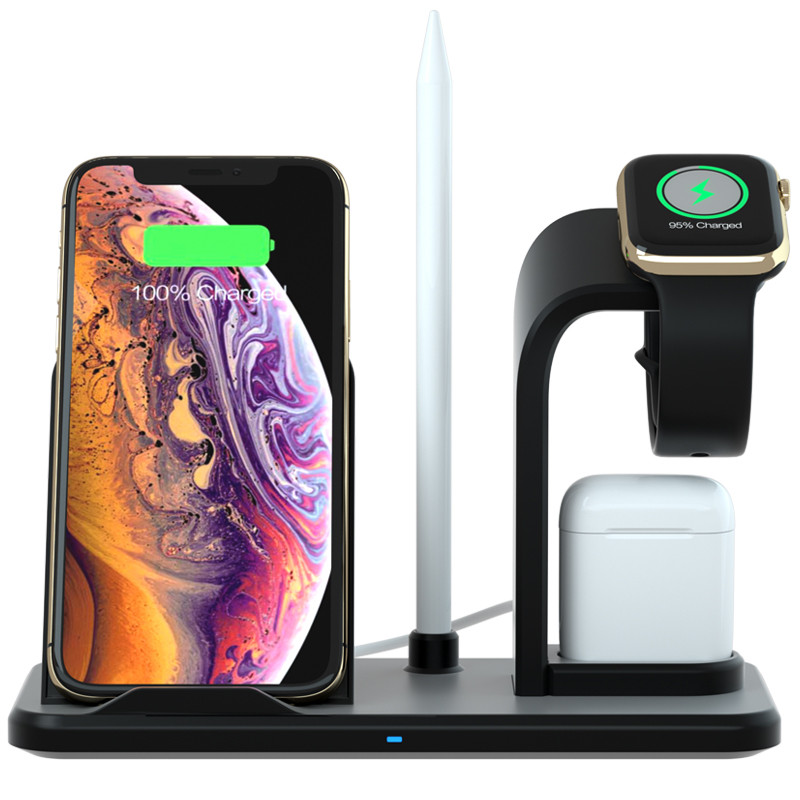 KPS-9303HC Caricabatterie wireless per telefono 3in1 Qi veloce 10W personalizzato per Iwatch e airpods