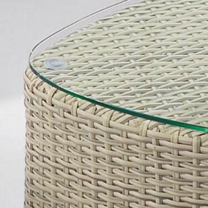 Divanetto da giardino in rattan angolare a 2 posti