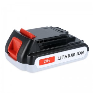 Batterie ricaricabili Li-ion 2000mAh 20V per Black \u0026 Decker LB20, LBX20, LBX4020, LB2X4020