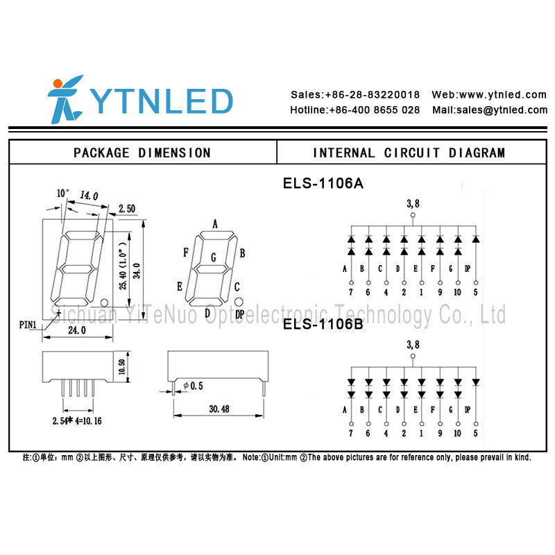 Display a LED a 1 segmento di 1 pollice rosso a 1 cifra, tubo digitale