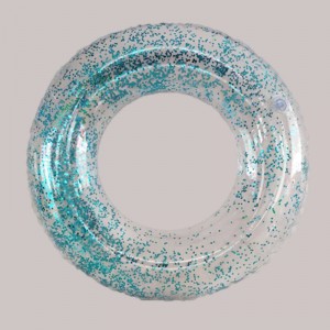 Anello gonfiabile trasparente per bambini con glitter